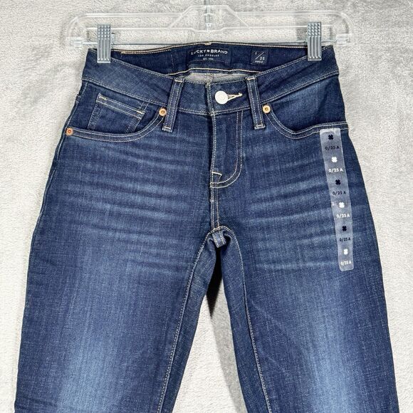 Lucky Brand Jeans Women 0 25 Blue Low Rise Skinny Lolita Casual Fading Whiskers - Picture 4 of 10